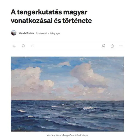 A tengerkutatás magyar vonatkozásai és története